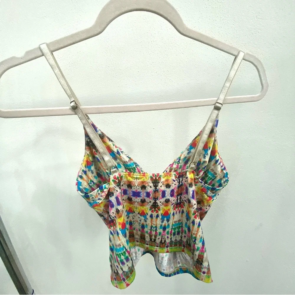 Boho Multicolor Abstract Print Cami Size XS - Picture 3 of 4